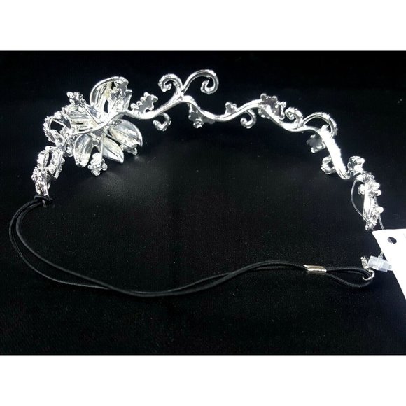 Bel-Aire Bridal Headpiece Rhinestone and Pearl Bandeau Style 6413 main image 11
